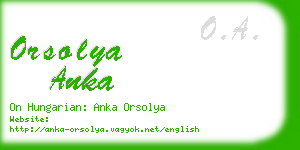 orsolya anka business card